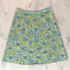 EUC Rafaella A-line Floral Midi Skirt Size 10